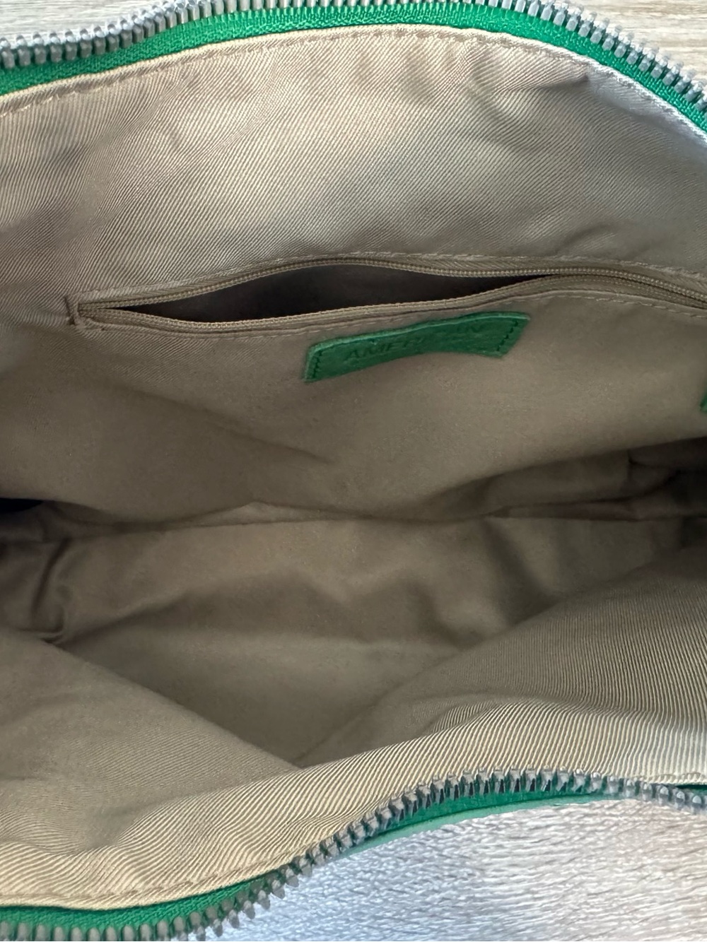 American Leather Company Green Leather Hobo Bag - Picture 4 of 5